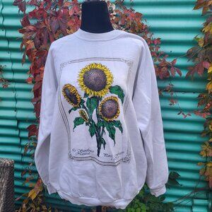 Sunflower vintage white sweater